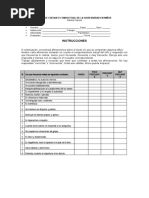 Test de Agresividad Infantil Formato