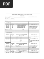 SBM Level of Practice Validation Form