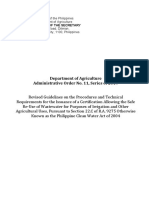 Department of Agriculture Administrative Order No. 11, Series of 2019