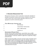 Dimension Measurement Test: Masonry Testing Intro