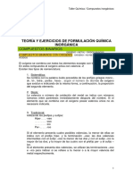 Ejercicios de Formulación Química Inorgánica