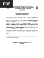 Carta de Culminación de Servicio Comunitario