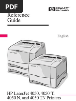 HP Laserjet 4050n Quick Reference Guide