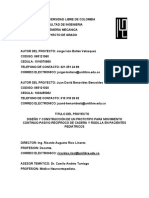 Diseño y Construcción de Un Prototipo para Movimiento Continuo