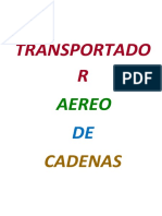 Transportador Aereo de Cadenas