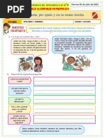 VIERNES 2 TUTORÍA Diferentes, Pero Iguales y Con Los Mismos Derechos.