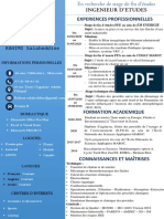 CV MR SALAH - STAGIAIRE INGENIEUR D'ETUDES