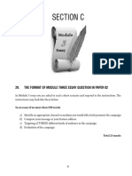 Section C: 29 The Format of Module Three Essay Question in Paper 02