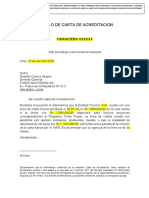 Modelo Carta de Acreditación - Programa Techo Propio