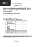 Declaracion Jurada de Buen Estado de Sal