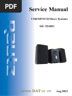 Service Manual: USB/MP3/CD/Micro Systems MC-5210SU