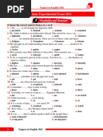 June Experimental Exam 2021: Vocabulary and Structure