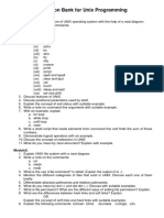 Question Bank For Unix Programming