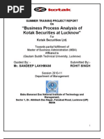 Business Process Analysis of Kotak Securities