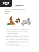 ISEE Primary 2: The Sample Passage Is Followed by Six Questions Based On Its Content