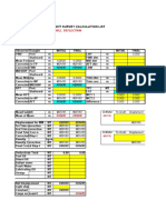 Draught Survey Calculation List: Vessel With Hull Deflection