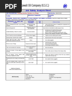 Job Safety Analysis Sheet: Cleaning Suction Strainer On A Pump