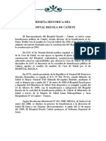 Historia de La Unidad de Epidemiologia y Salud Ambiental Del Hospital Rezola Cañete