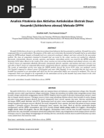 Analisis Fitokimia Dan Aktivitas Antioksidan Ekstrak Daun Kesambi (Schleichera Oleosa) Metode DPPH