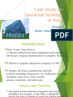 Case Study On Operation Strategy of Haier: Division F Name: Vishal Govindani Roll No:20