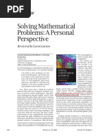 Solving Mathematical Problems: A Personal Perspective: Book Review