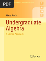 (2019) - Brešar Matej. Undergraduate Algebra. A Unified Approach