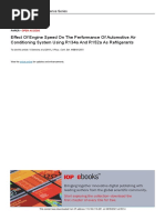 Effect of Engine Speed On The Performance of Automotive Air Conditioning System Using R134a and R152a As Refrigerants