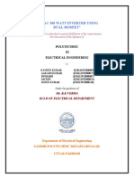 "Dc/Ac 500 Watt Inverter Using Dual Mosfet": Polytechnic IN Electrical Engineering