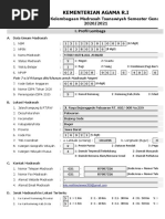 Format Profile Lembaga MTs