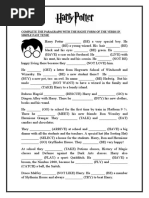 Simple Past Tense Harry Potter Worksheet Templates Layouts 102364