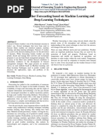 A Survey of Weather Forecasting Based On Machine Learning and Deep Learning Techniques