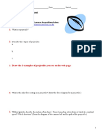 Projectile Motion Webquest: Type in The Following Website and Answer The Problems Below