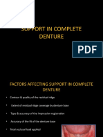 Support in Complete Denture