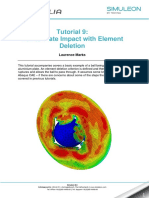 Tutorial 9: Ball To Plate Impact With Element Deletion: Laurence Marks