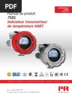 Manuel de Produit 7501 Indicateur Transmetteur de Température HART