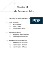 Chapter 11 Acids, Bases and Salts