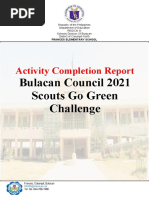 Activity Completion Report: Bulacan Council 2021 Scouts Go Green Challenge