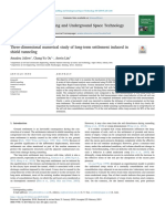 Three-Dimensional Numerical Study of Long-Term Settlement Induced in