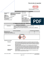 Identificación Del Producto Y La Empresa: Ficha de Datos de Seguridad