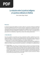 Lectura 8, Rojas, F, La Relación Entre La Justicia Indígena y La Justicia Ordinaria