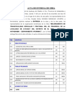 Acta de Entrega de Obra