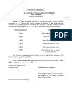 Assignment of Membership Interest and Joinder