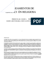 LINEAMIENTOS DE EDUCACIÓN RELIGIOSA ESCOLAR Propuesta Que Está Siendo Revisada Por El Secretariado