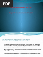 Chapter 4 - Product and Service Innovation