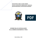 Autoevaluación de Matematica y Fisica