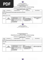 Weekly Home Learning Plan For Modular Distance Learning