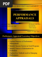 Performance Appraisals: - Human Resource Management