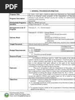 I. General Program Information Program Title Program Description Prerequisite Programs Duration Management Level of Program