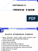 Biaya Overhead Pabrik: Pertemuan 10