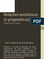 Relações Semânticas (E Pragmáticas)